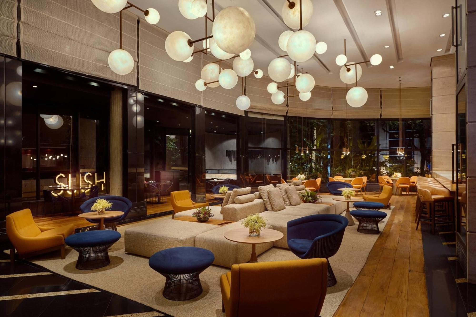 르네상스 상 파울로 호텔 상파울루 외부 사진 The lounge at the hotel